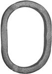 *Ring oval, verschweißt, 65x95mm, Material 16x8mm gehämmert