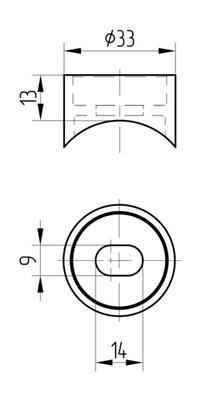 Adapter aus V2A für Glasklemmen Modelle 7/36/38, runder Anschluss 42,4mm