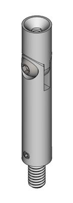 Handlaufträgerstift V2A, beweglich und drehbar, mit Gewinde M8 und M6