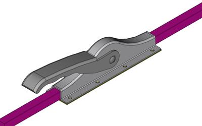 Tortreibriegel Plano 2.0, feuerverzinkt, für 13x13mm